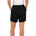 thumbnail image 3 of ClodeEU Women's Solid Color Elastic Waist Shorts with Pockets , Casual Summer Short Black,Women's Plus L, 3 of 5