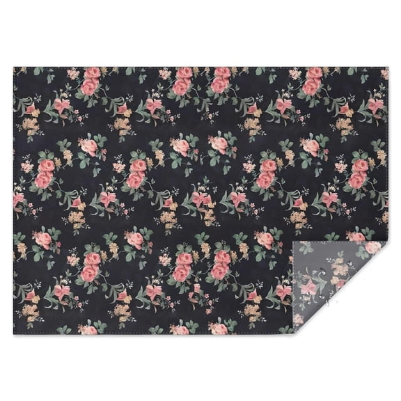 Pioneer Flower Floral Print Pattern Rectangle Tablecloth 60"x84",Waterproof Polyester Rectangle Table Cloth, Wipeable Spillproof Polyester Tablecloth for Dining, Camping, Indoor and Outdoor
