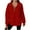Red, variant on Womens Fleece Sweatshirt with Pockets, 1/4 Zipper Neck Long Sleeved Turndown Collar Oversized Pullover Sweaters Fall Winter Casual Loose s Comfortable Warm Elegant Tops Size S-XXL