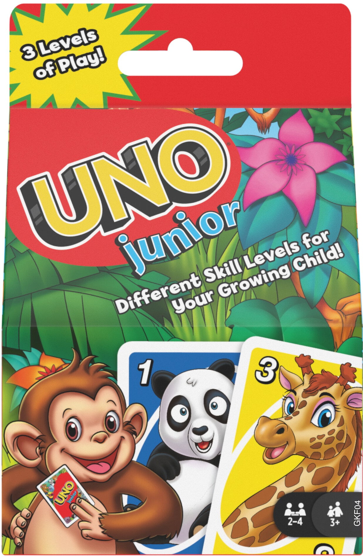 2-4 Players **BRAND NEW** Mattel Uno Junior Card Game Ages 3 