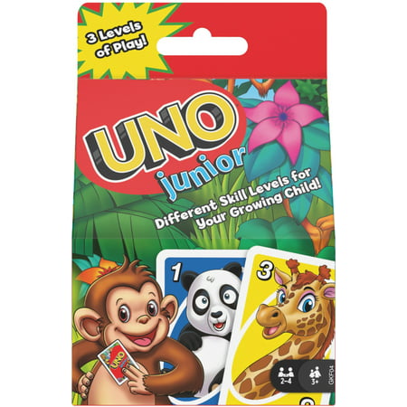​UNO Junior Card Game for Kids with Simple Rules & Animal Matching for 2-4 Players