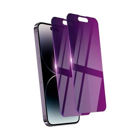 2 Pack Privacy Screen Protector for iPhone 13 Pro Max/14 Plus Tempered Glass for 13 ProMax 6.7inch Private Saver Anti-Spy Anti-Blue Light Anti-Scratch Full Coverage