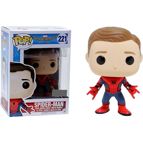 Funko POP! Marvel Spider-Man Vinyl Bobble Head (Unmasked, Regular Suit)