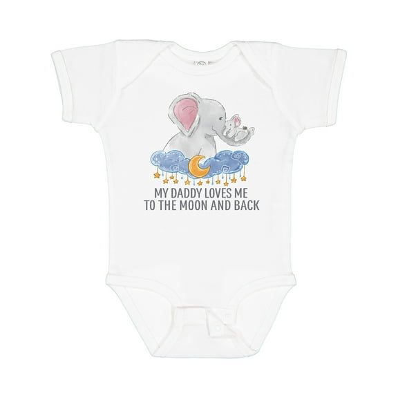 Inktastic My Daddy Loves Me to the Moon and Back Boys or Girls Baby Bodysuit