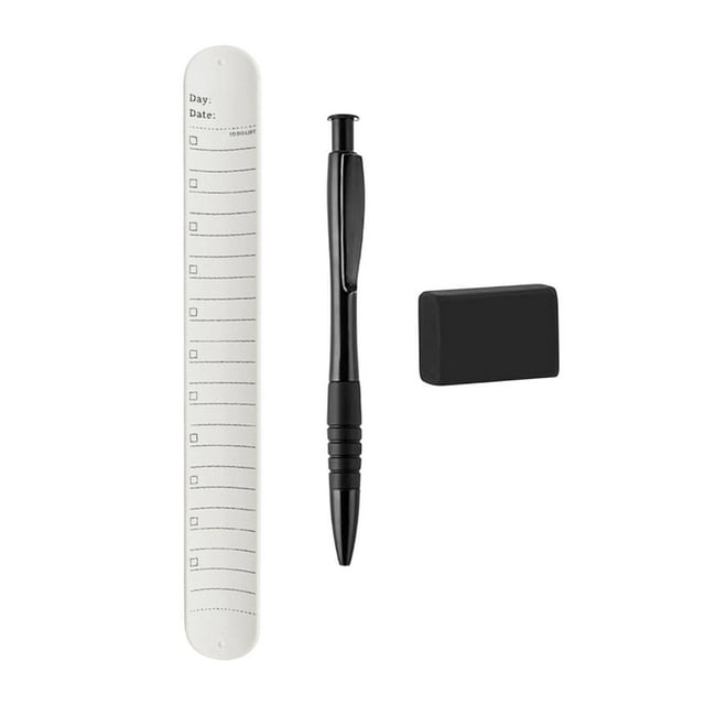 Silicone Memo Muñeco de muñeca Muñeco de la muñeca Correa borrable Recordatoria de redacción portátil Pulsera para estudiar la lista de tareas para 23.8cmx3cm