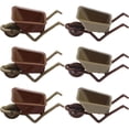 thumbnail image 3 of KAKOWELY 6Pcs Miniature Wheelbarrow Toy Mini Wheelbarrow Model Yard Garden Accessory,3.54X"X1.57"X1.57", 3 of 5