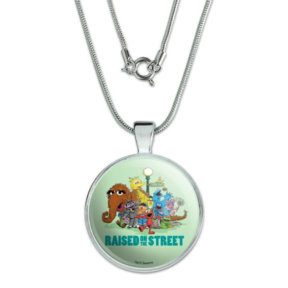 Sesame Street Raised on the Street 1" Pendant with Sterling Silver Plated Chain