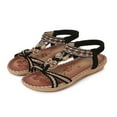 thumbnail image 5 of Adjustable Boho Sandals Women Flat Ankle Strap Summer Dressy Shoes, 5 of 9