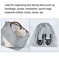 thumbnail image 5 of Uxcell 17.7 Inch Non-Woven Fabric Handbag Dust Cover Drawstring Bag for Handbags Purses Gray 10 Pack, 5 of 5