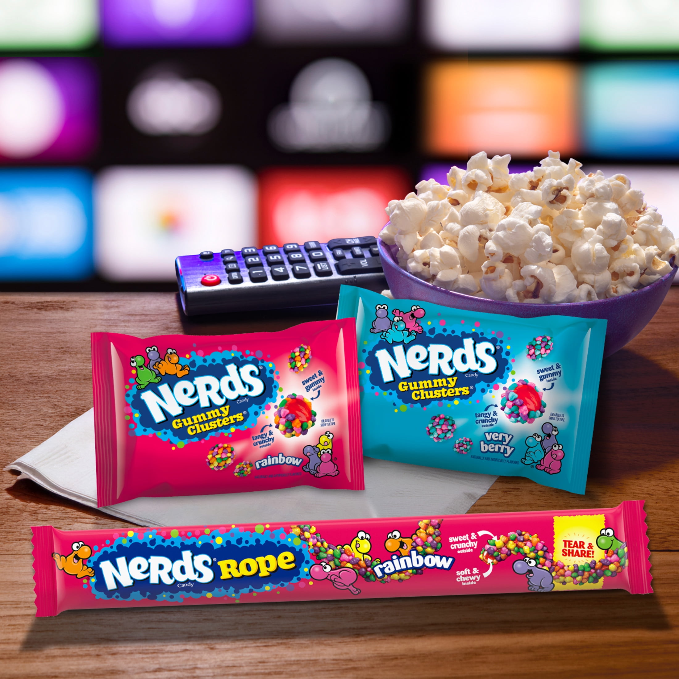 NERDS Gummy Clusters and Nerds Rope Candy Variety Pack