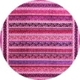 thumbnail image 1 of Ahgly Company Indoor Round Abstract Pink Contemporary Area Rugs, 7' Round, 1 of 4