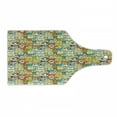thumbnail image 1 of Funny Cutting Board, Many Different Polar Bears Comical Characters Funny Faces Doodle Teddy Crowd, Decorative Tempered Glass Cutting and Serving Board, Wine Bottle Shape, Multicolor, by Ambesonne, 1 of 1