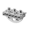 thumbnail image 2 of LOOKSEVEN Floyd Rose Style 6-String Guitar Locking Nut, Double Locking Tremolo System Nut for Electric Guitar, Chrome/Black Available with Mounting Screws & Allen Wrenches-chorme, 2 of 5