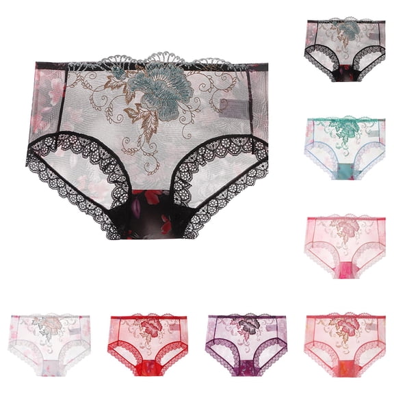 Agkizg Plus Size Womens Panties,Breathable Underwear for Women's Lace Abdomen Mid-rise Waist and Hip Lift Comfortable Body Breathable Underwear Briefs