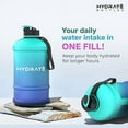 thumbnail image 4 of HYDRATE XL Jug 2.2 Litre Water Bottle - BPA Free, Flip Cap, Ideal for Gym - Colour Options (Blue Lagoon), 4 of 8