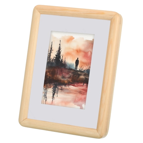 6 x 8 Natural Wood Photo Frames, Wood Finish Picture Frame, Light Brown