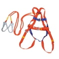 thumbnail image 2 of Kit de arnés de seguridad para protección industrial contra caídas con doble pierna, cordón y ganchos elásticos con amortiguador de 6,6 pies, sistema Macarena Arnés de detención de caídas, 2 of 8