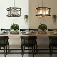 thumbnail image 6 of LNC 4-Light Farmhouse Chandelier with Seeded Glass LED Kitchen Island Light, 6 of 11