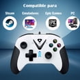 thumbnail image 1 of Control Alambrico Para Pc Emuladores Steam Vibración Negro Con Blanco, 1 of 6