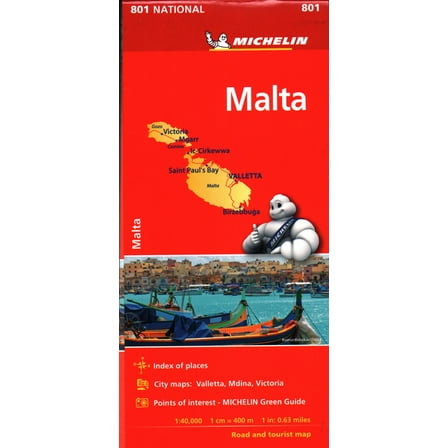 Maps/Country (Michelin) Michelin Malta Map 801, (Paperback)