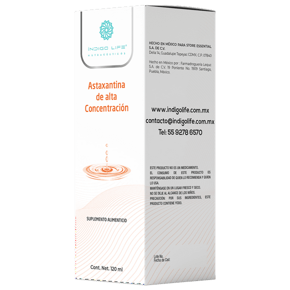 Astaxantina DE Alta Concentración INDIGO LIFE NUTRACEUTICOS 120 ml