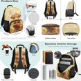 thumbnail image 4 of Garronmavis 4-Piece Kids Backpack Set, 17in School Backpack + Lunch Bag + Pencil Case + Water Bottle Bag, Highland Cow Bookbag for Elementary Students Daily School and Short Travel Use, 4 of 6