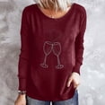 thumbnail image 2 of Camiseta de mujer Camisetas divertidas lindas de manga larga de otoño Camiseta Hearth Love Camiseta de regalo Tops Blusa Regalo para parejas Pompotops gfhjh15618, 2 of 4