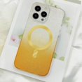 thumbnail image 2 of Magnetic for iPhone 13 Pro Max Phone Case for Women/Men，MagSafe Gradation Color Glitter Hard Case, Military Grade Drop Protection Shockproof Protective Case 6.7inch- Silver Gradation Gold, 2 of 13