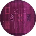 thumbnail image 1 of Ahgly Company Indoor Round Abstract Purple Contemporary Area Rugs, 5' Round, 1 of 4