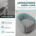 thumbnail image 4 of CozyHome Swivel Barrel Chair, Comfy Accent Chair with 360-Degree Base, Grey Velvet Upholstered Chair, Modern Round Club Chair for Living Room, Bedroom, Office, 4 of 7