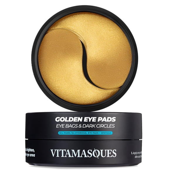 Almohadillas de hidrogel Vitamasques Golden para ojos hinchados, 32 pares