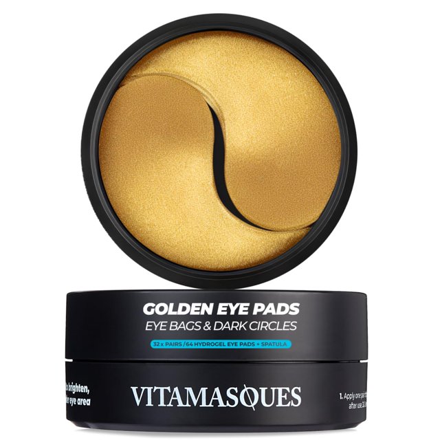 Almohadillas de hidrogel Vitamasques Golden para ojos hinchados, 32 pares