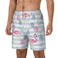 thumbnail image 2 of Balery Flamingo and Pineapple Mens Swim Trunks Swim Shorts for Men Quick Dry Inseam Beach Shorts with Compression Liner Pocket-Small, 2 of 9
