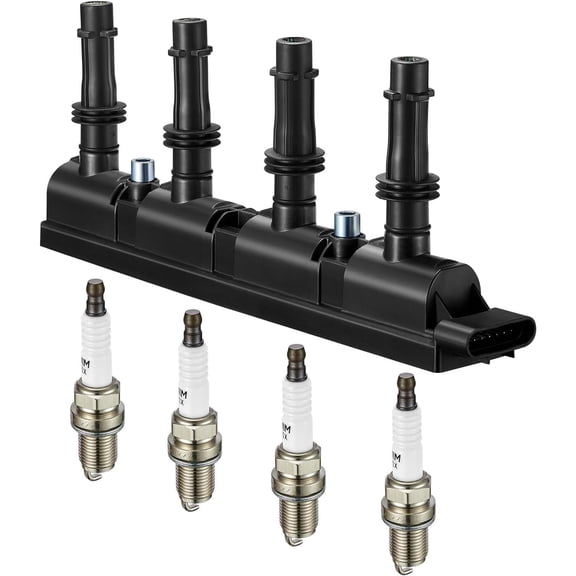 BDFHYK 1 Ignition Coil Pack UF669 and 4 Iridium Spark Plugs XP3922 Compatible with Buick Encore Chevy Cruze Cruze Limited Sonic Trax Volt 1.4L 1.8L L4 D521C 7805-1231 55577898