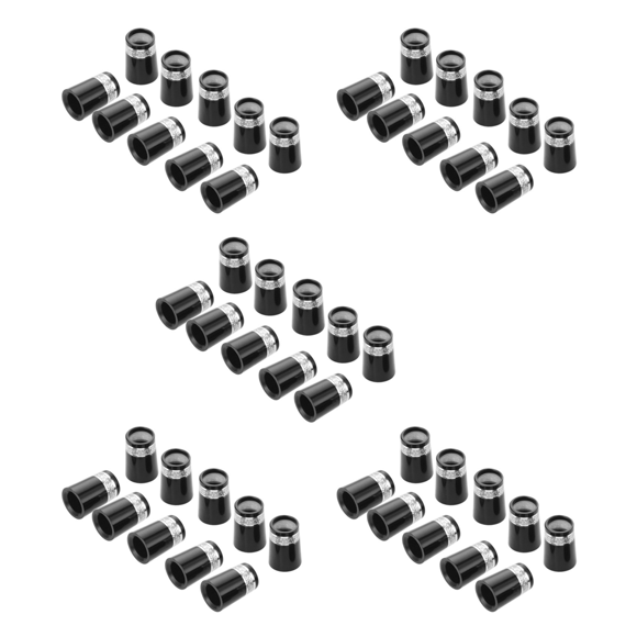 50 Pcs Golf Sleeve Ferrule for Golf Irons Tip Size 0.370 Plastic Golf Ferrules Club Shafts Accessories,Silver,50 x Golf Ferrules,Silver&Black