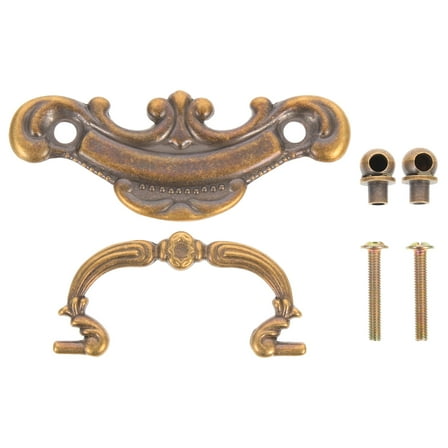 SOPOTUTU Golden Copper Cabinet Handles Antique Drawer Pulls for Furniture