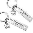 thumbnail image 3 of 2pcs New Home New Adventures Keychain Housewarming Gift for New Homeowner House Keyring Moving in Key Chain, 3 of 8