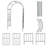 Arched Plant Climbing Frame 3.8ft Steel Garden Arch Arbor Climbing ...