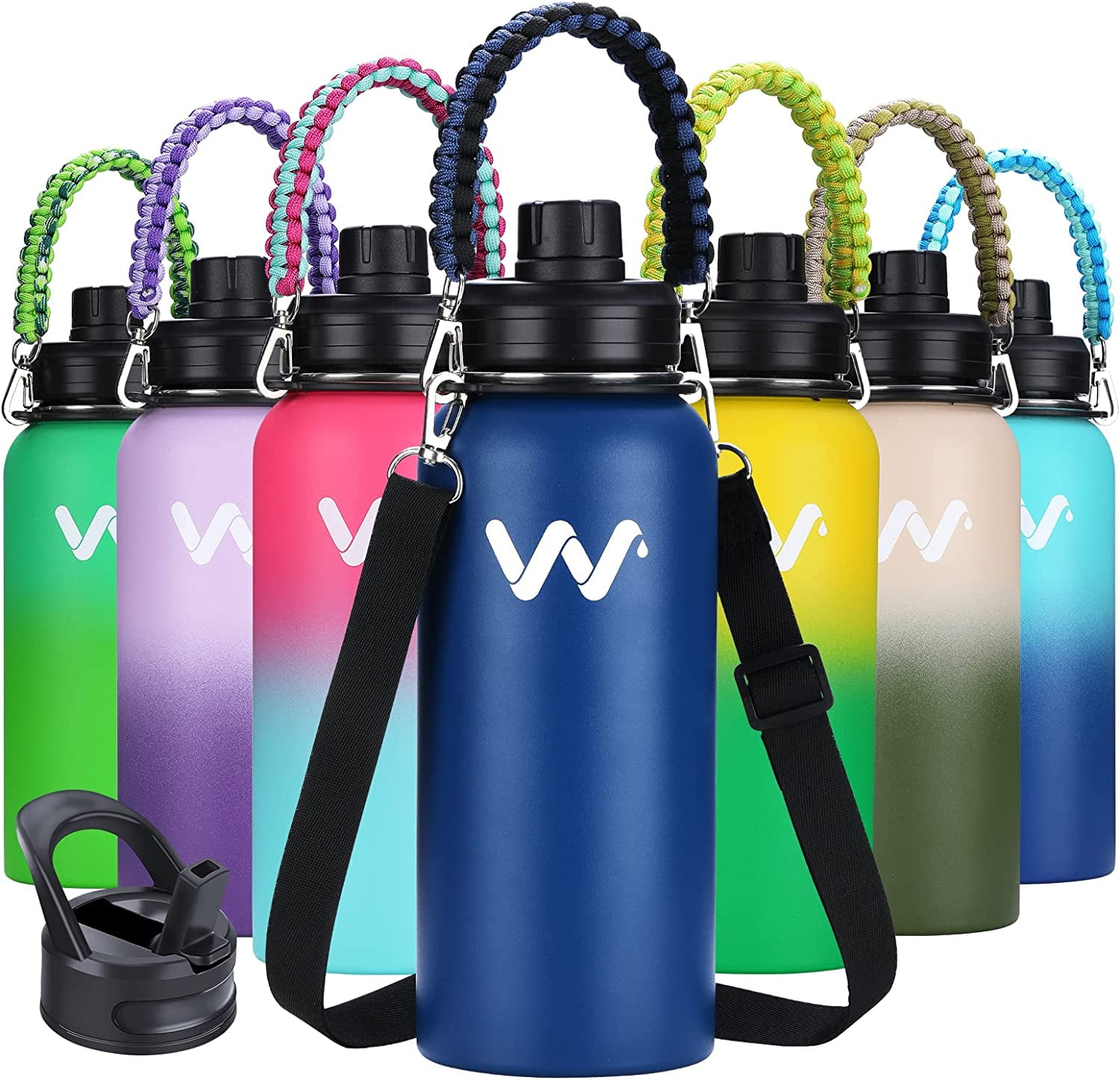 Water Bottle with Straw Reusable Water Bottle BPA-Free 32oz Water Bottles  with Straw Lid Leakproof T…See more Water Bottle with Straw Reusable Water