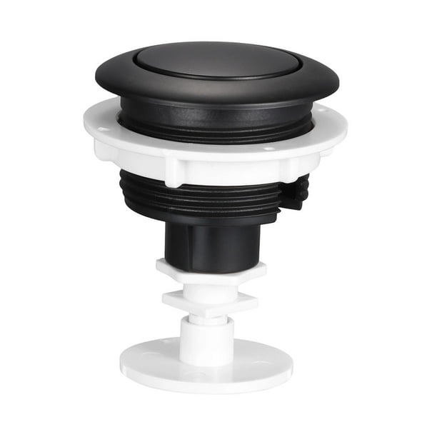 Botón de descarga del tanque del inodoro, botón de descarga simple, suministros para inodoros, reemplazo de lavabo negro