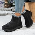 thumbnail image 3 of EKVAHL Women's Orthopedic Ankle Snow Boots, Slip On Warm Winter Booties, Wide Width Farm Outdoor Walking Shoes Black, 3 of 4