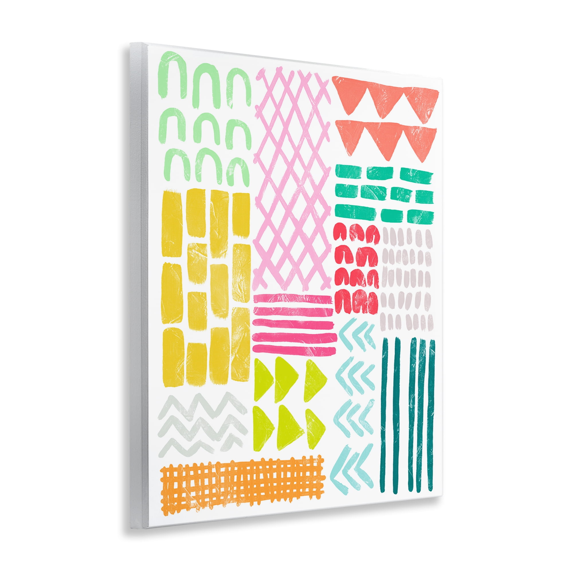 Stupell Industries Fun Varied Patterns & Shapes Abstract Painting Unframed Art Print Wall Art, 11 x 14