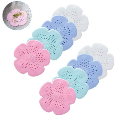 

Silicone Drain Strainer Shower Drain Filter 8 Pieces Anti-Clog Silicone Flower Drain Strainer With Suction Cup For Kitchen Bathroom (Green Pink Blue White)