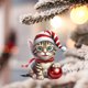 thumbnail image 2 of Adorno Navideño Divertido De Gato En Acrílico 2D Adorno De Gato En Acrílico Adorno Navideño Divertido Con Doble Impresión En Acrílico Adorno Navideño Divertido 2D Regalo De Navidad Adorno Divertido, 2 of 5