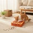 thumbnail image 5 of Pet Hide Food Entertain Toy Cats Self Indulgence Intellectual Stimulation Puzzle for Active Play and Chewing, Orange, 5 of 6