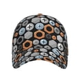 thumbnail image 2 of Kdxio Unisex Colorful Screws Pattern Baseball Cap Unisex Washed Classic Adjustable Hat, 2 of 8