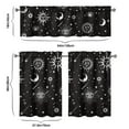 thumbnail image 6 of Kitchen Curtains 36 Inch Short - 3 Panel Set, Gothic Celestial Sun and Moon Print, Mystical Starry Night Astrology Aesthetic, Rod Pocket Window Curtain, Easy Wash, 6 of 6