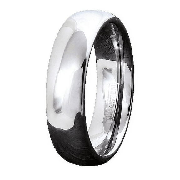 Tungsten Rings for Men Wedding Bands for Him 8mm Silver Polished Classic