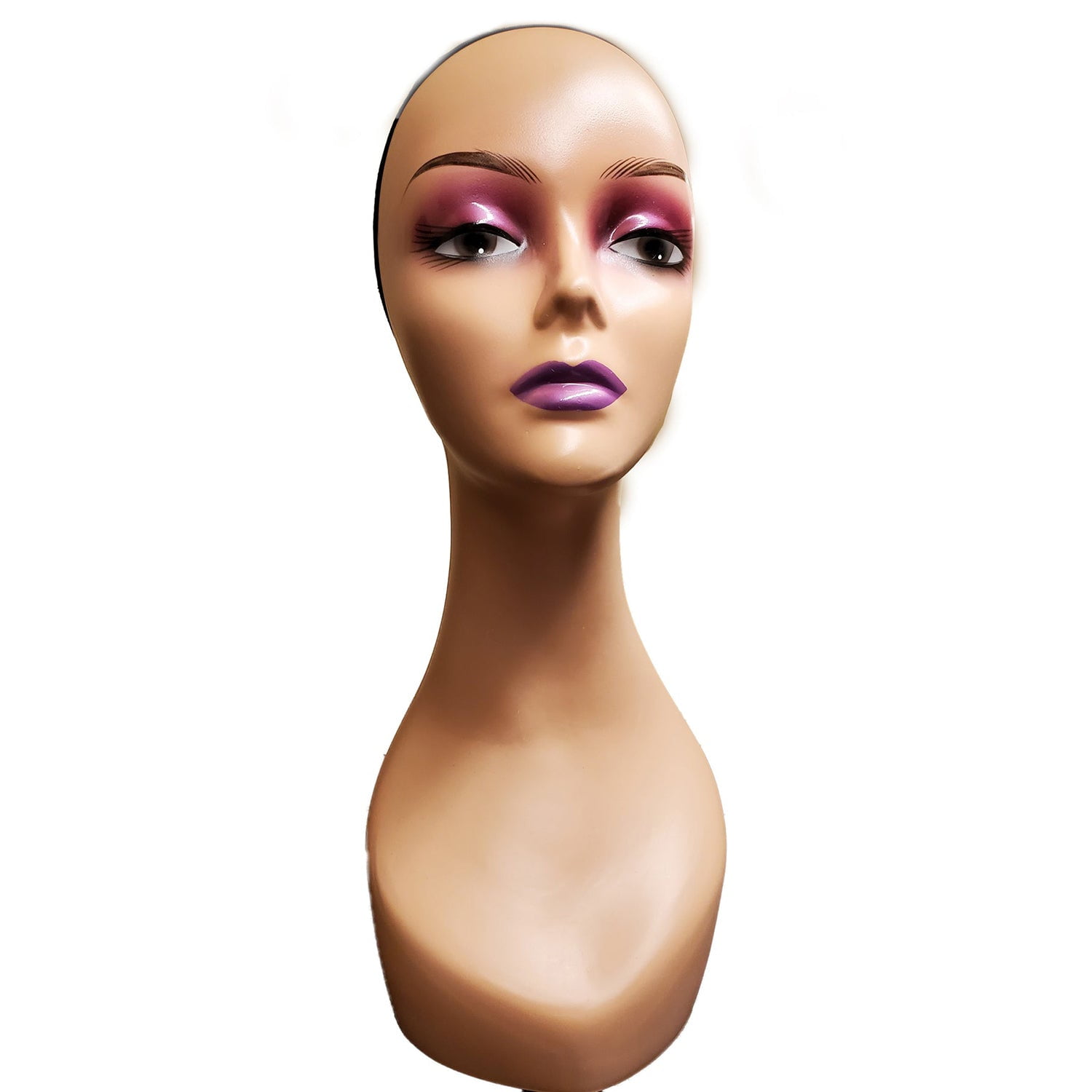 Etereauty Bald Mannequin Head Female Cosmetology Head Makeup Doll Head for  Wig Display