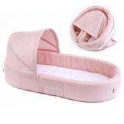 Lulyboo to Go Lounge Plus  Infant to Toddler Portable Travel Bed (Blush)